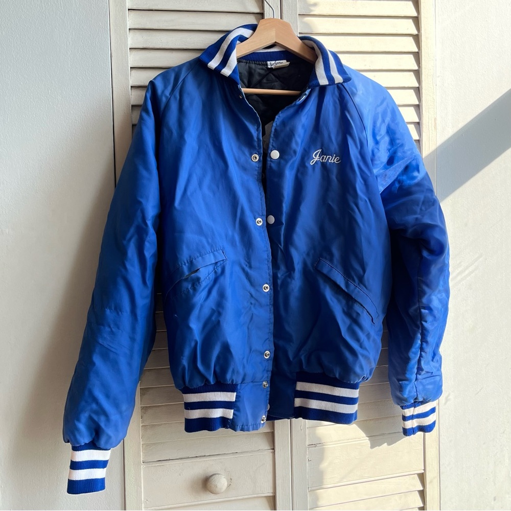 Vintage blue letterman jacket